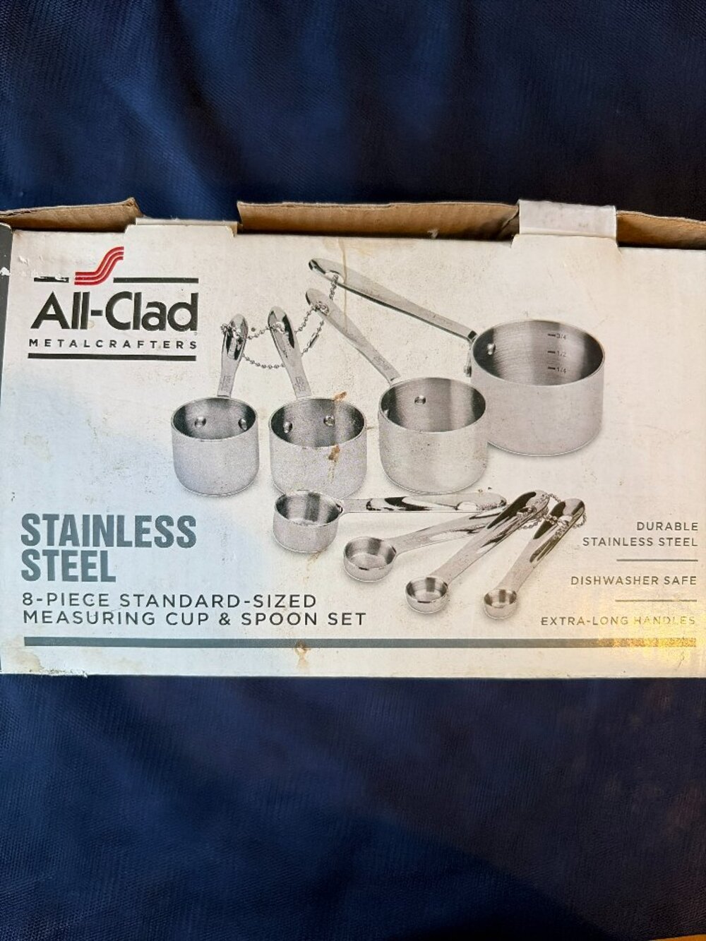 All-Clad Stainless Steel 8-PC Standard-Sized Measuring Cup and Spoon Set